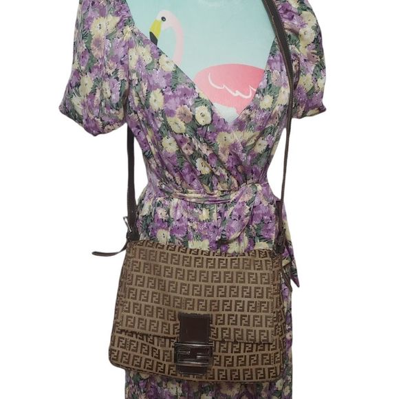 FENDI VINTAGE ZUCCA CANVAS CROSSBODY - Picture 4 of 15